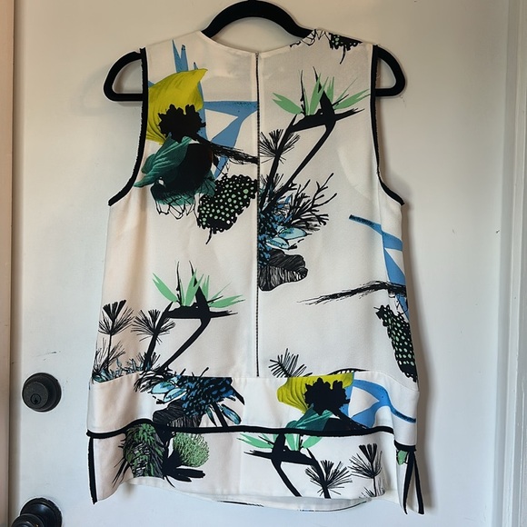 PROENZA SCHOULER Ikebana Print Blouse Womens Sleeveless Top Floral size 8 - Picture 5 of 7